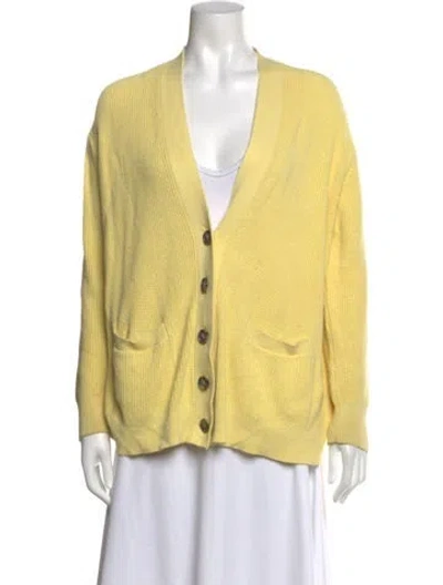 Pre-owned Re/done V-neck Sweater In Yellow