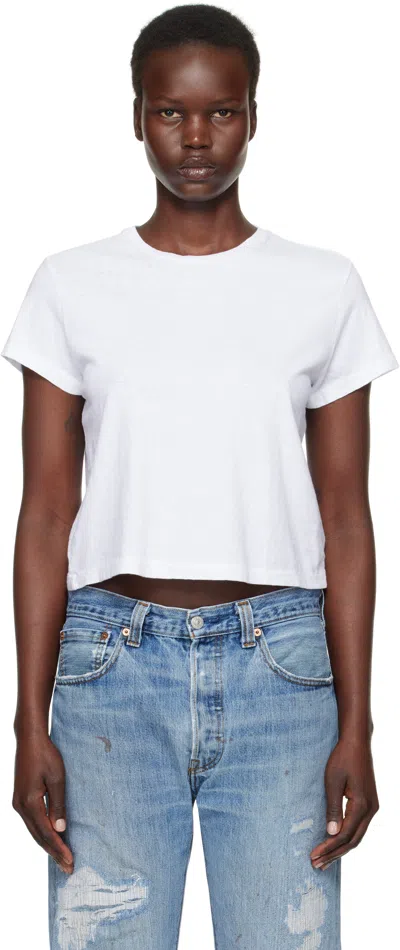 Re/done White Hanes Edition 1950s Boxy T-shirt In Optic White