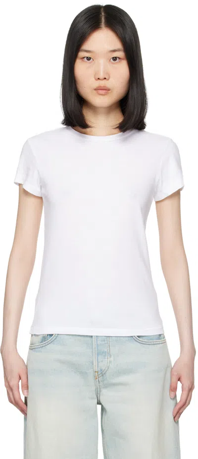 Re/done White Hanes Edition 1960s Slim T-shirt In Optic White