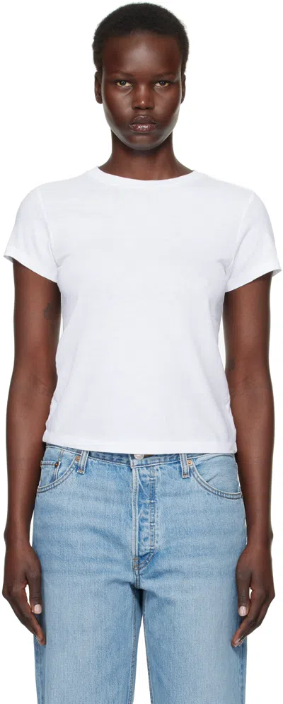 Re/done White Hanes Edition 1960s Slim T-shirt In Optic White