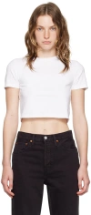 Re/done White Hanes Edition Micro T-shirt In Optic White