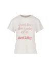 Re/done White Printed Cotton T-shirt In White