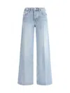 Re/done Mid-rise Wide-leg Jeans In Blue