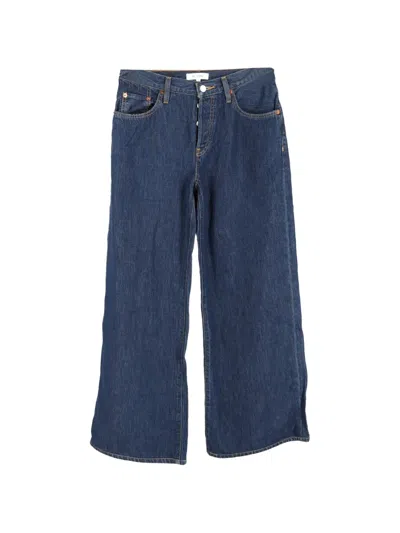 Pre-owned Re/done Wide-leg Jeans In Blue