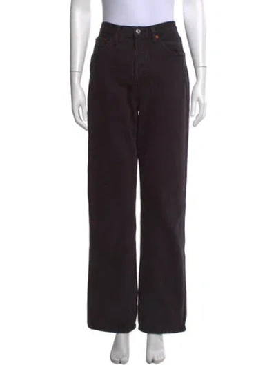 Pre-owned Re/done Wide Leg Pants In Black