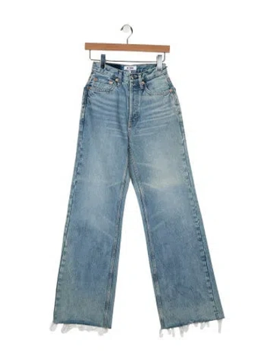Pre-owned Re/done Wide Leg Pants In Blue