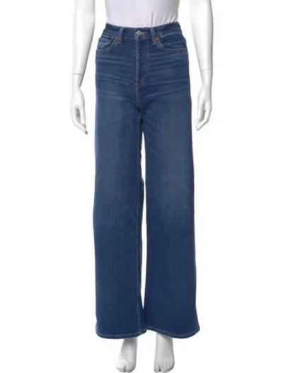 Pre-owned Re/done Wide Leg Pants In Blue