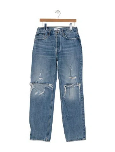 Pre-owned Re/done Wide Leg Pants In Blue