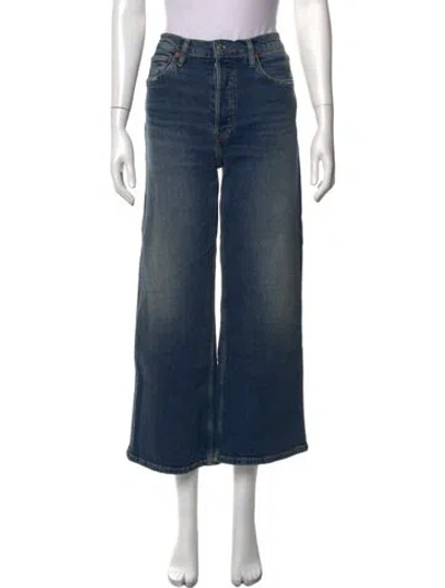 Pre-owned Re/done Wide Leg Pants In Blue