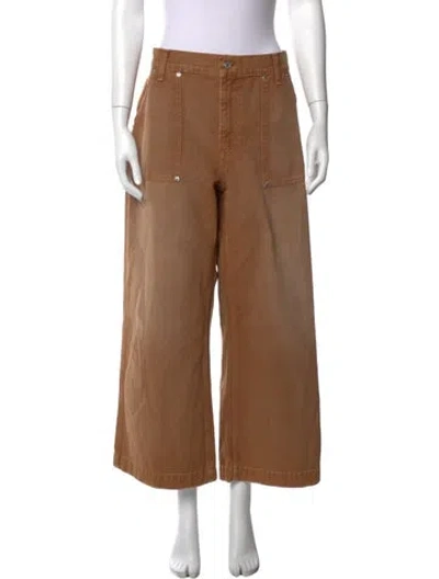 Pre-owned Re/done Wide Leg Pants In Brown