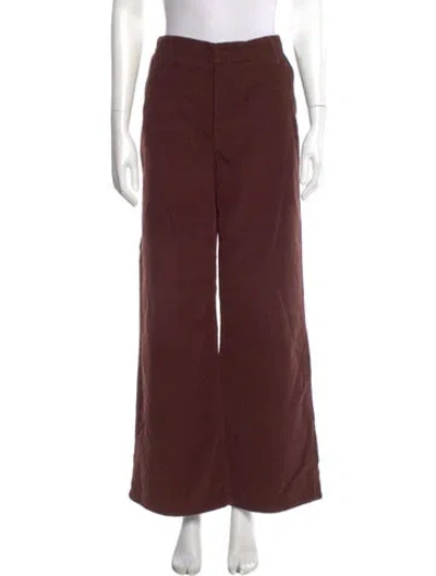 Pre-owned Re/done Wide Leg Pants In Burgundy