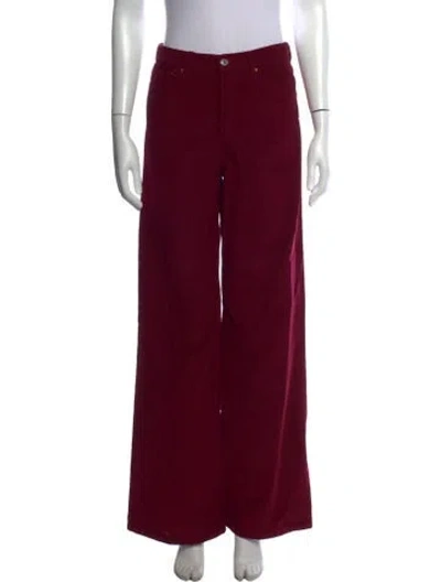 Pre-owned Re/done Wide Leg Pants In Burgundy