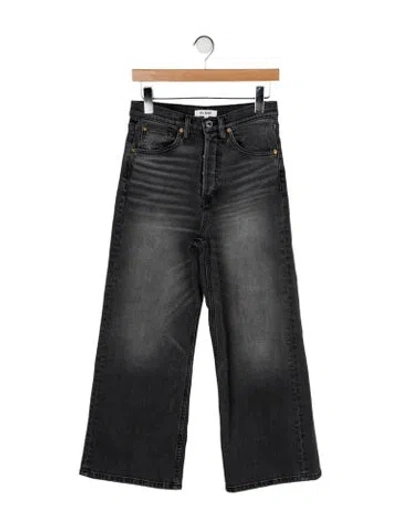 Pre-owned Re/done Wide Leg Pants In Gray
