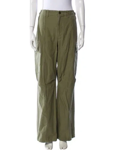 Pre-owned Re/done Wide Leg Pants In Green