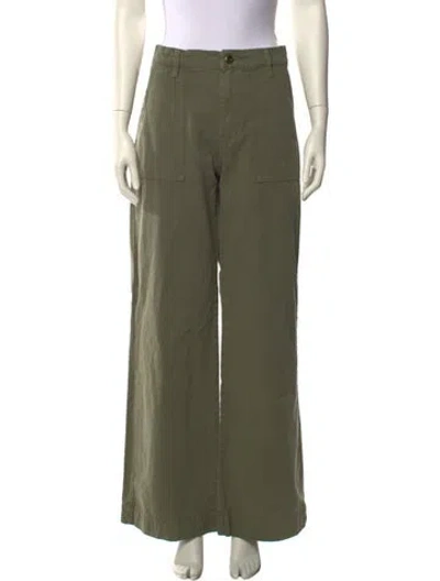 Pre-owned Re/done Wide Leg Pants In Green