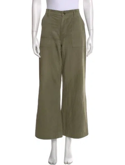 Pre-owned Re/done Wide Leg Pants In Green
