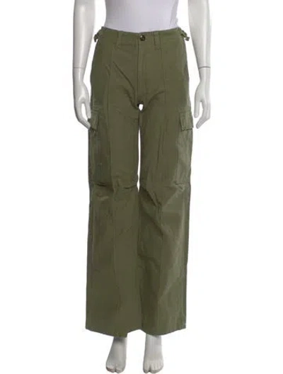 Pre-owned Re/done Wide Leg Pants In Green