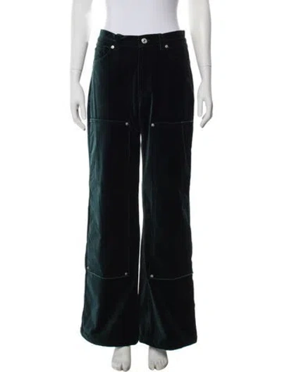 Pre-owned Re/done Wide Leg Pants In Green