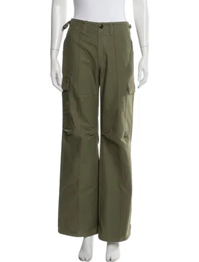 Pre-owned Re/done Wide Leg Pants In Green