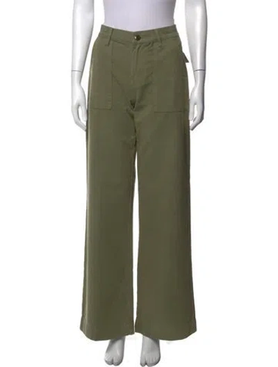 Pre-owned Re/done Wide Leg Pants In Green