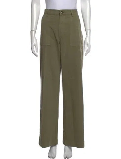 Pre-owned Re/done Wide Leg Pants In Green