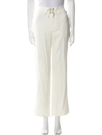 Pre-owned Re/done Wide Leg Pants In Neutral