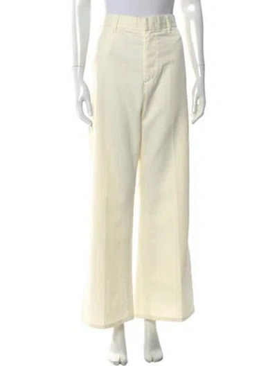 Pre-owned Re/done Wide Leg Pants In Neutral