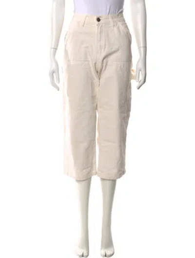 Pre-owned Re/done Wide Leg Pants In Neutral