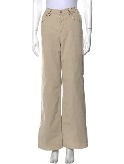 Pre-owned Re/done Wide Leg Pants In Neutral