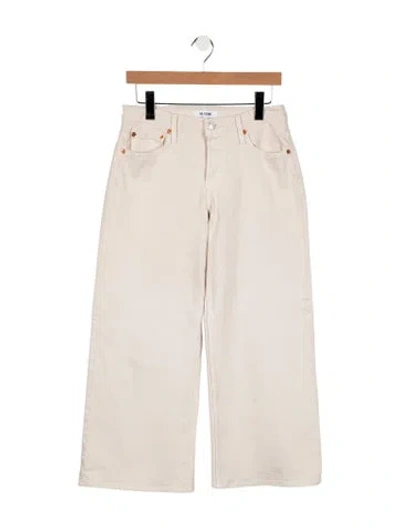 Pre-owned Re/done Wide Leg Pants In Neutrals