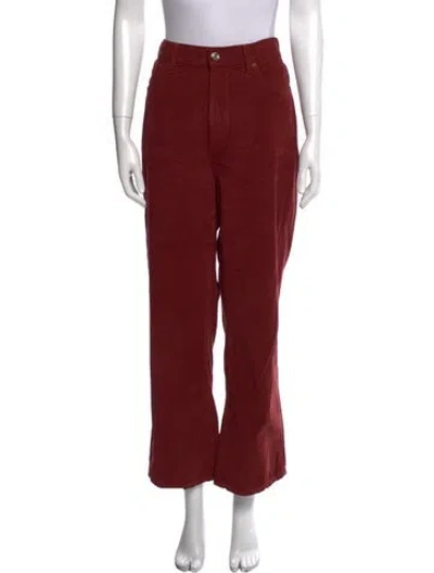 Pre-owned Re/done Wide Leg Pants In Red