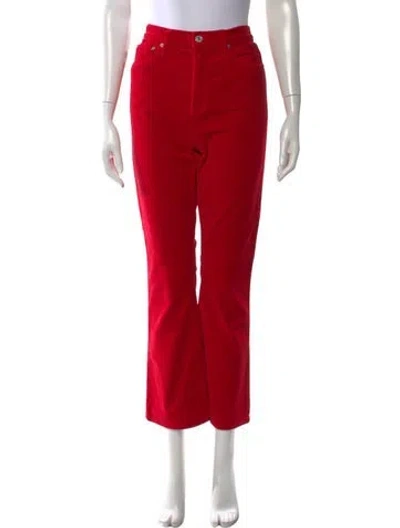 Pre-owned Re/done Wide Leg Pants In Red