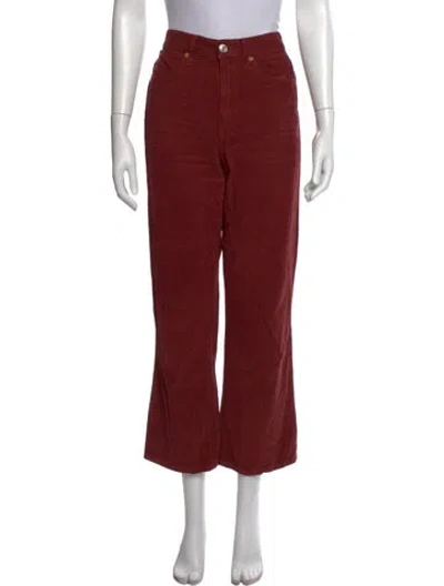 Pre-owned Re/done Wide Leg Pants In Red