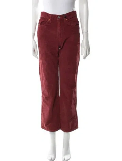 Pre-owned Re/done Wide Leg Pants W/ Tags In Burgundy