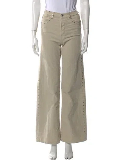 Pre-owned Re/done Wide Leg Pants W/ Tags In Neutral