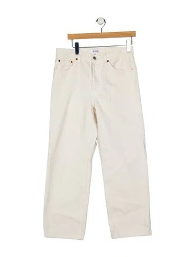 Pre-owned Re/done Wide Leg Pants In White