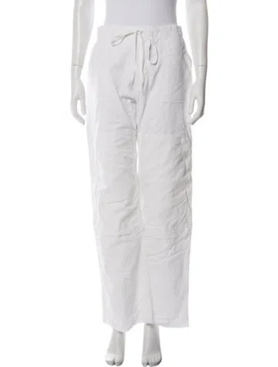 Pre-owned Re/done Wide Leg Pants In White