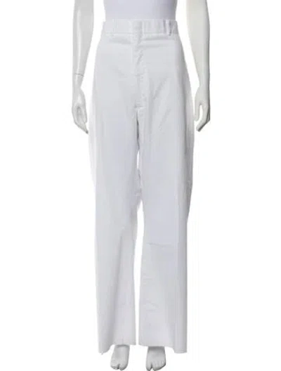 Pre-owned Re/done Wide Leg Pants In White