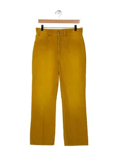 Pre-owned Re/done Wide Leg Pants In Yellow