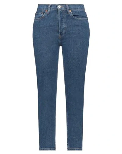 Re/done Woman Denim Pants Blue Size 27 Cotton, Polyester, Elastane