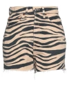 Re/done Woman Denim Shorts Apricot Size 28 Cotton In Orange
