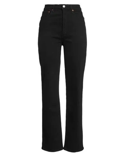 Re/done Woman Jeans Black Size 32 Cotton, Elastane