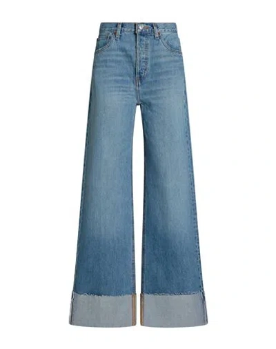 Re/done Woman Jeans Blue Size 28 Cotton