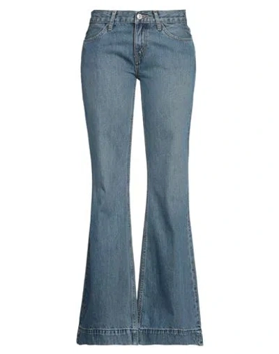 RE/DONE RE/DONE WOMAN JEANS BLUE SIZE 28 COTTON