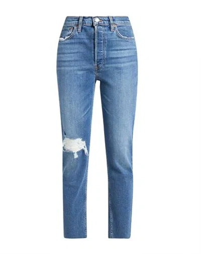 Re/done Woman Jeans Blue Size 28 Cotton, Polyester, Elastane