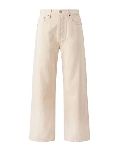 Re/done Woman Jeans Ivory Size 26 Cotton, Elastane In White