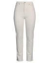 Re/done Woman Jeans Ivory Size 30 Cotton, Elastane In White