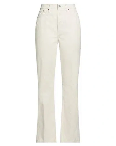 Re/done Woman Pants Ivory Size 30 Cotton