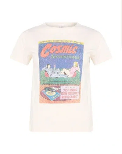 Re/done Woman T-shirt Ivory Size M Cotton, Recycled Cotton In White