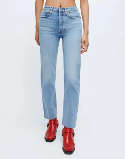 Re/done Women's 70's Stove Pipe Straight Jeans In Mid 90's In Multi